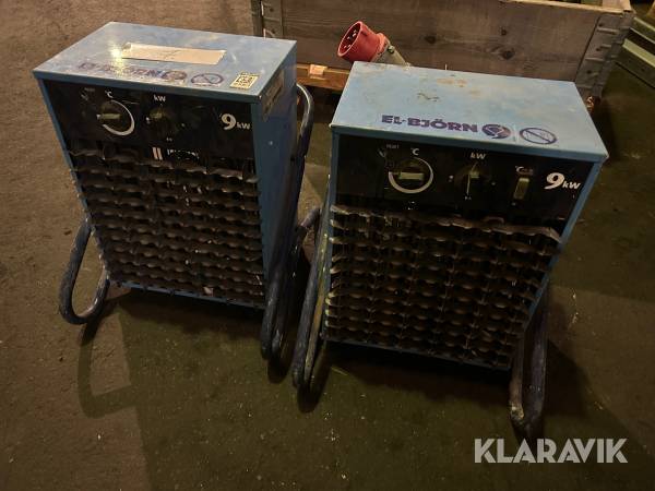 Värmefläktar El-Björn VF 9 kW 2 st