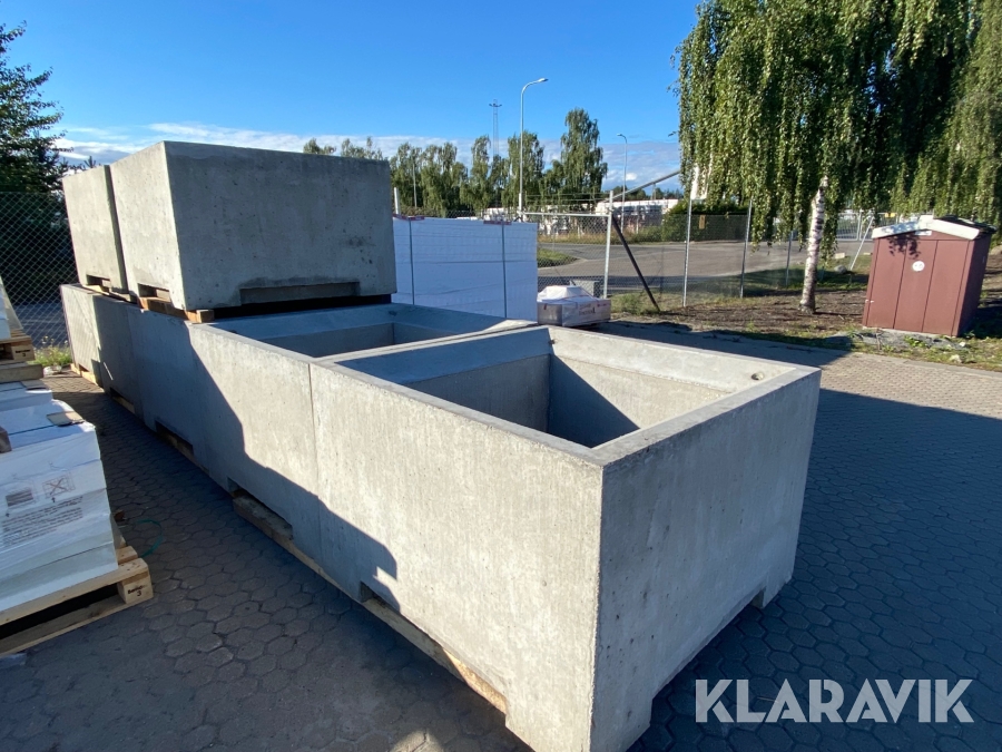 Blomlådor i betong 7st