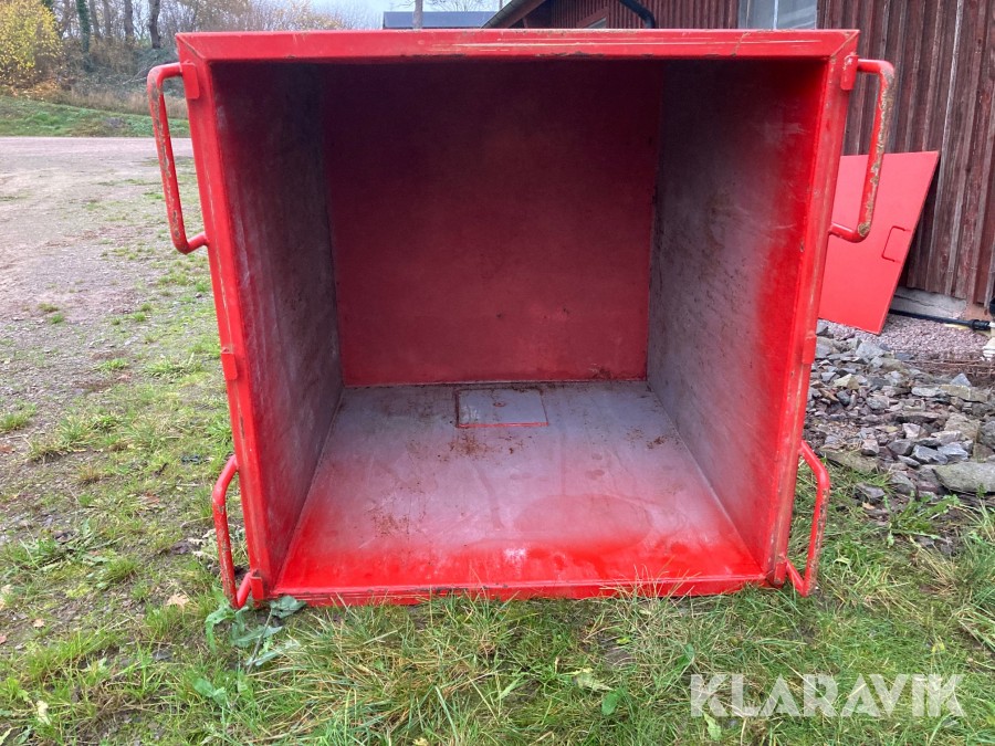 Plåtcontainer 1m3 Rödburk