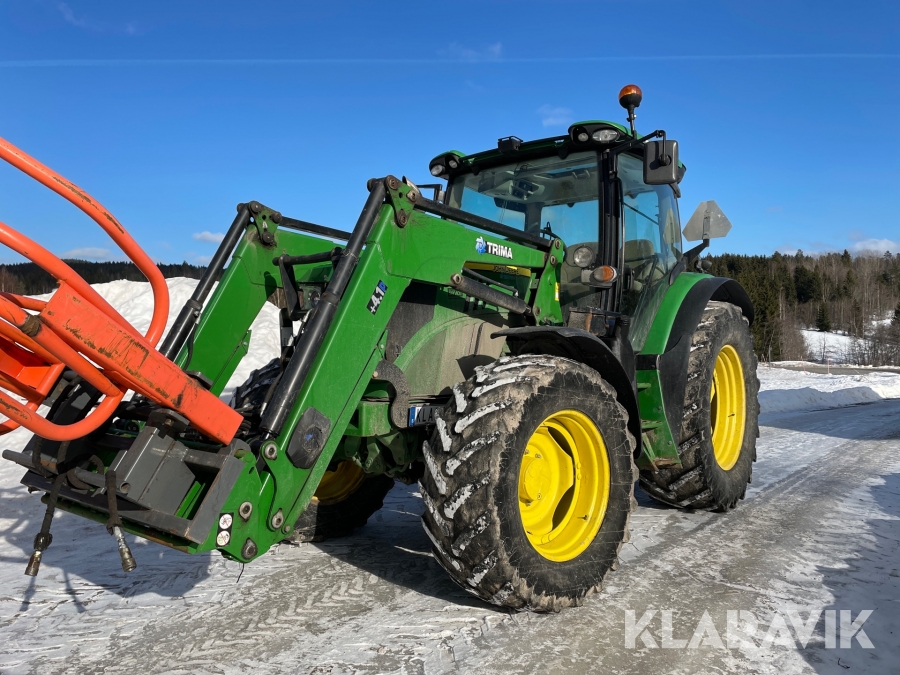 Traktor John Deere 6125R lastare Trima