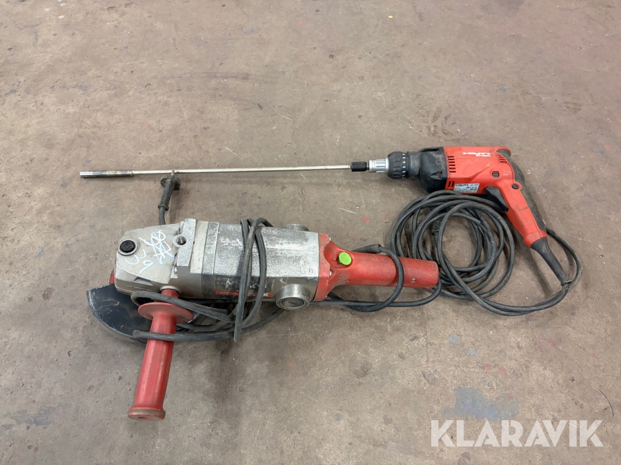 Vinkelslip samt skruvdragare Hilti/Flex ST 1800/L 2108 VC