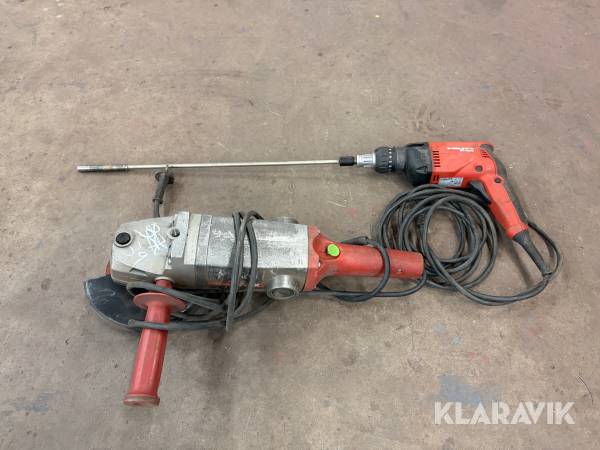 Vinkelslip samt skruvdragare Hilti/Flex ST 1800/L 2108 VC