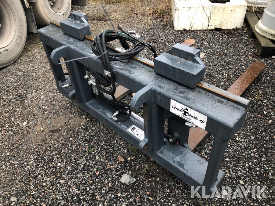 Hydrauliska pallgafflar Lötens smide med sideshift Trima / sms fäste
