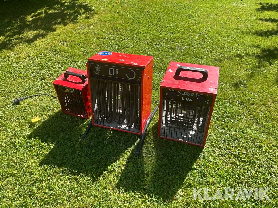 Värmefläktar 3 st Viking / Veab / Malmbergs