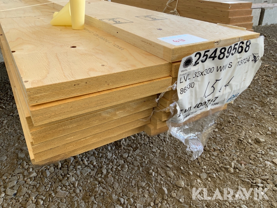 Kerto balk 33x300x13724 mm , 15 stycken