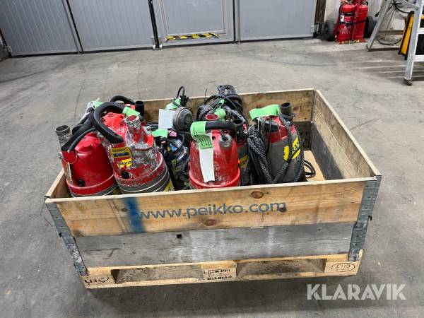 10 defekta pumpar Tsurumi, Grindex Olika modeller Reprationsobjekt / reservdelsobjekt