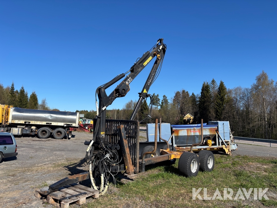 Skogsvagn med kran FTG Moheda M91/ K35 med eljoystick