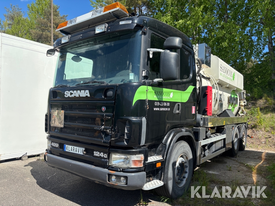 Slamsugsbil Scania R420 gb6x2 Spolbil
