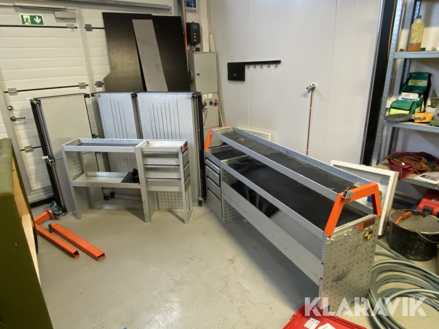 Bilinredning, dubbelgolv m.m. Work System