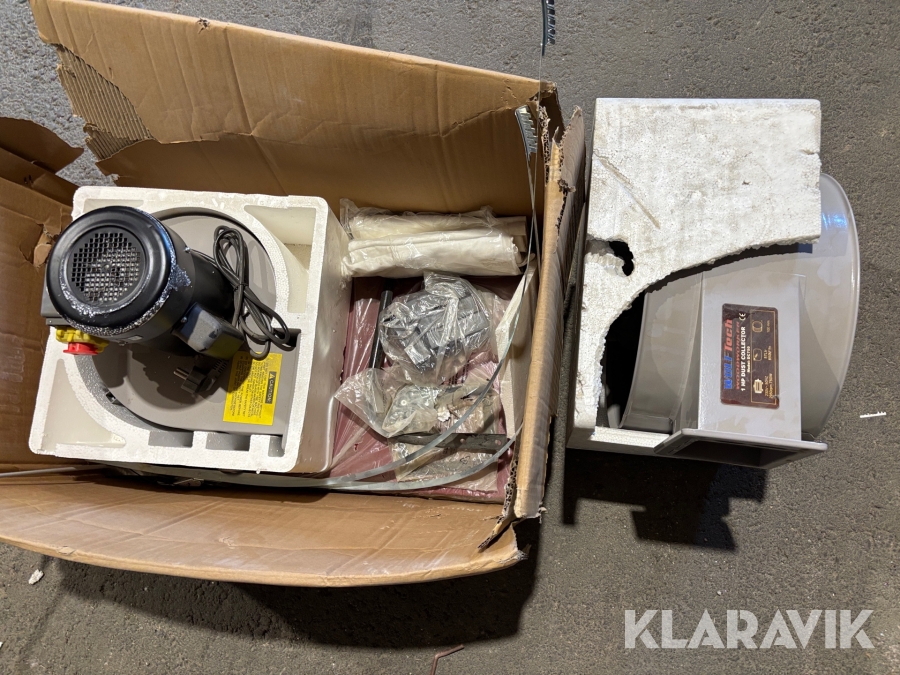 Dammutsug/dammsamlare för träbearbetning. WolfTech DC750 1hp