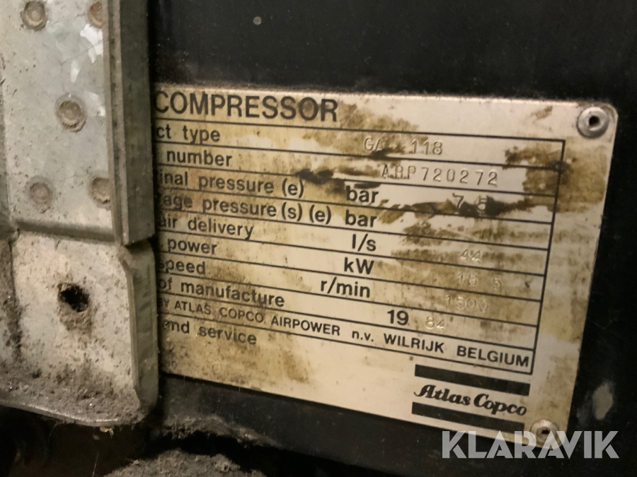 Kompressor Atlas Copco GA 118