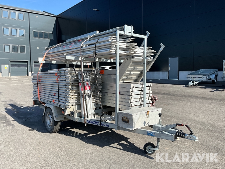 Personbilssläp/Ställningstrailer Nordic Proline 1300