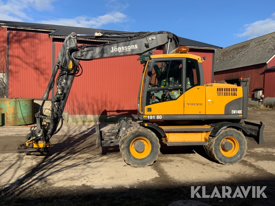 Hjulgrävmaskin Volvo EW140C med tiltrotator