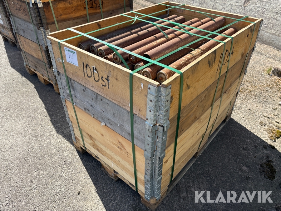 Rullar till transportbana 1st pall