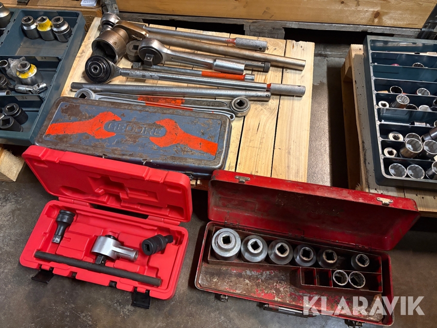 Spärrnycklar/Spärrskaft & hylsor | Blandade storlekar & dimensioner