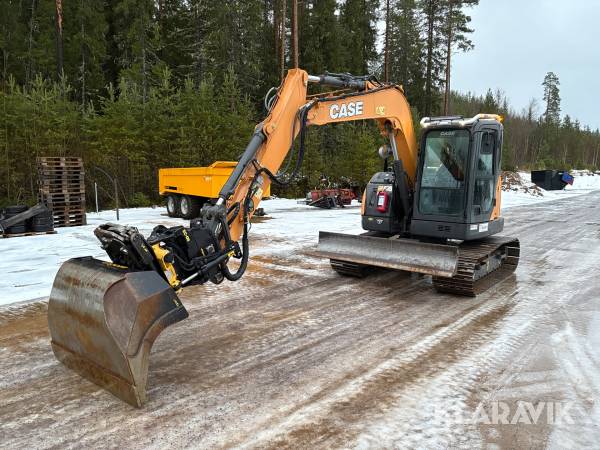 Grävmaskin Case CX85D SR med tillbehör