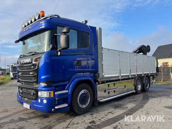 Kranbil / Brädgårdsbil Scania R520, V8