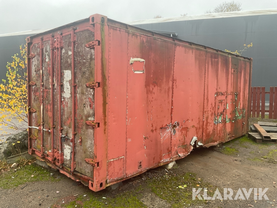 Container plåtbeklädd isolerad med utsugsfläkt