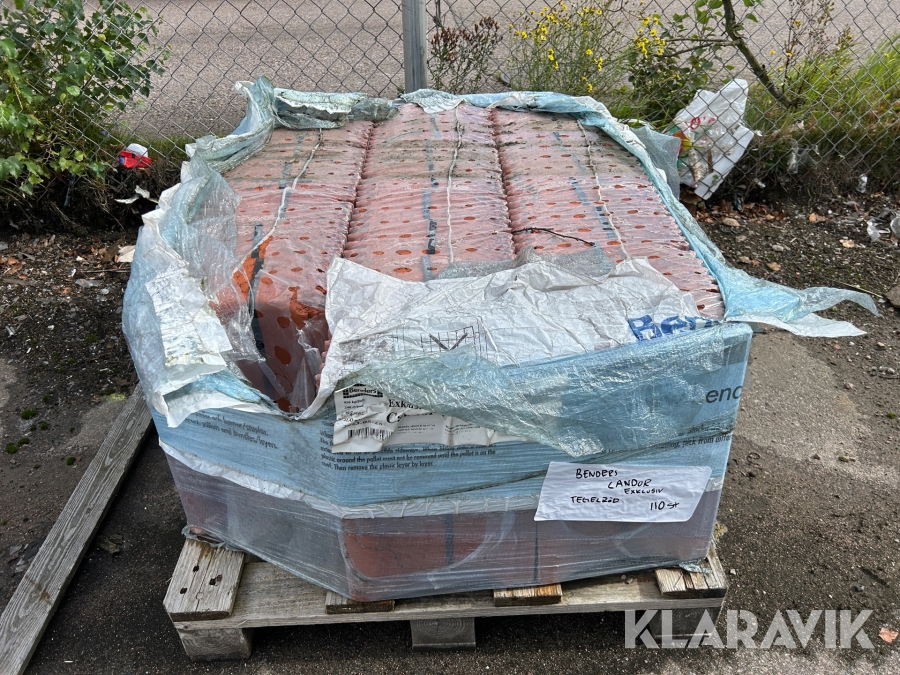 Takpannor enkupig Bendors Candor Exklusiv Tegelröd 110 st