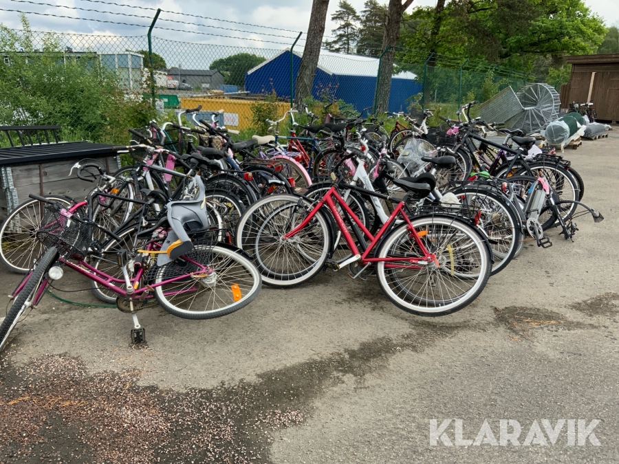 Stort parti diverse cyklar