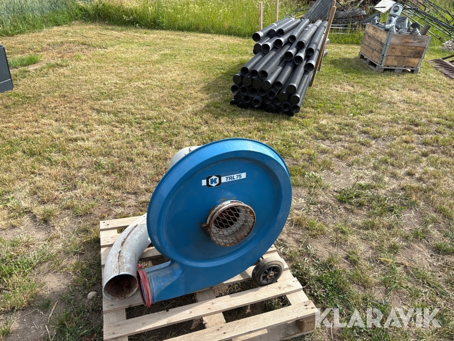 Spannmålsfläkt konskilde TRL75 med rörledning