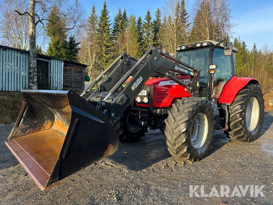 Traktor Massey Ferguson 6480 Dyna-6 med lastare 4WD