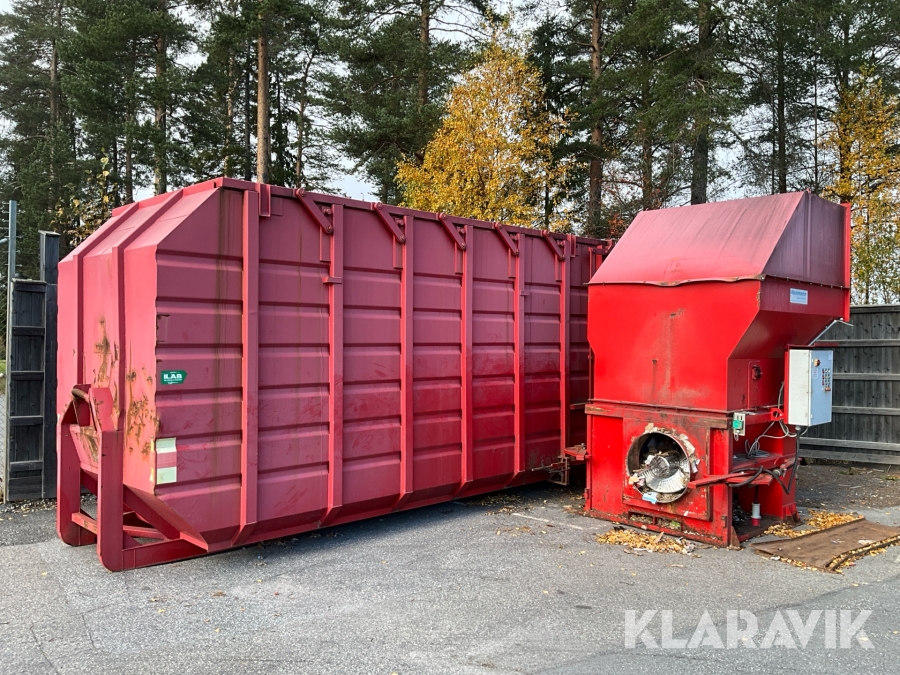 Komprimator Husmann HSP-E-N med lastväxlarcontainer