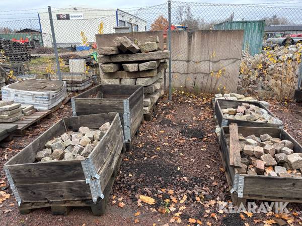 Granit kantsten och gatsten