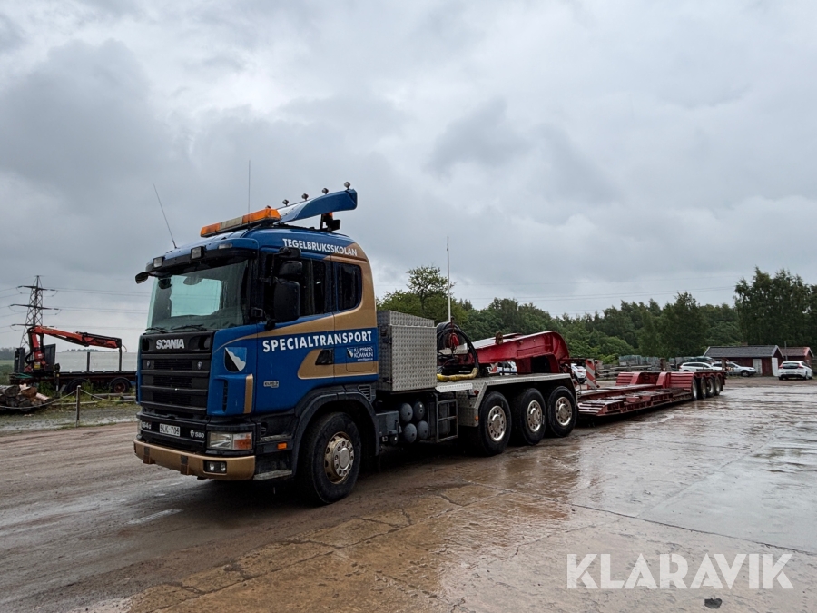 Tungdragare Scania 164G med trailer
