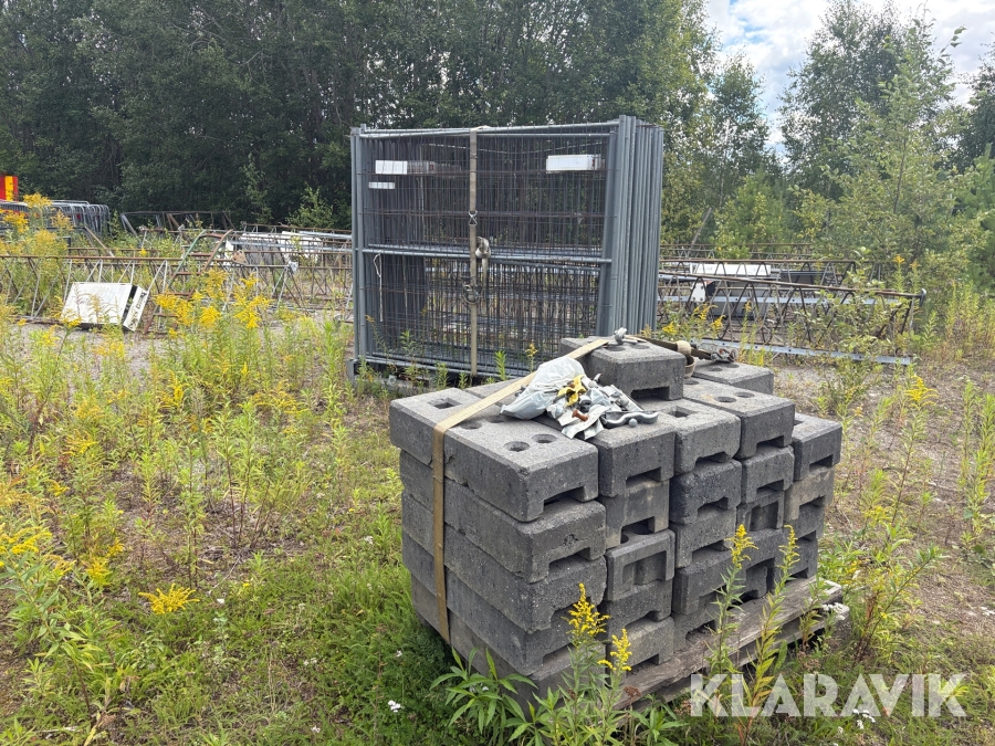 Byggstängsel 25 st med fötter