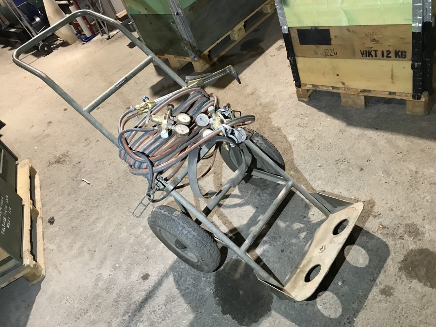 Gassvetsutrustning med kärra