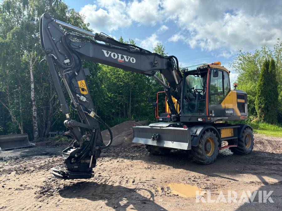 Grävmaskin Volvo EW160E med tiltrotator