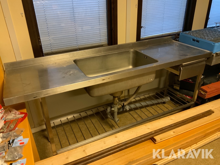 Diskbänk i rostfritt