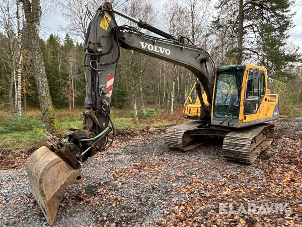 Grävmaskin Volvo EC140 BLC med rotator m grip & planeringsskopa