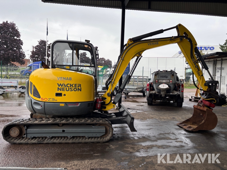 Grävmaskin Wacker Neuson 50Z3 med tiltrotator & redskap