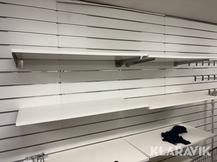 Butiksinredning hyllor och konsoler för spårpanel