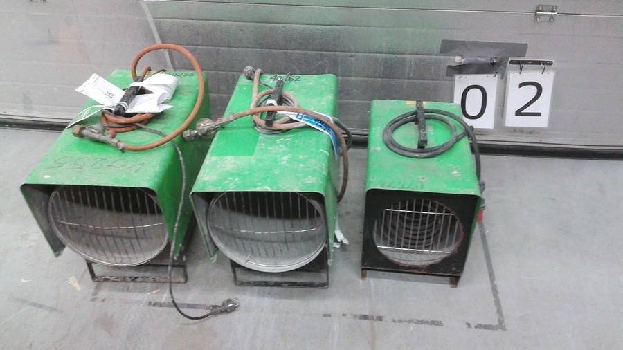 2 st LUFTVÄRMARE GASOL & 1 st LUFTVÄRMARE EL