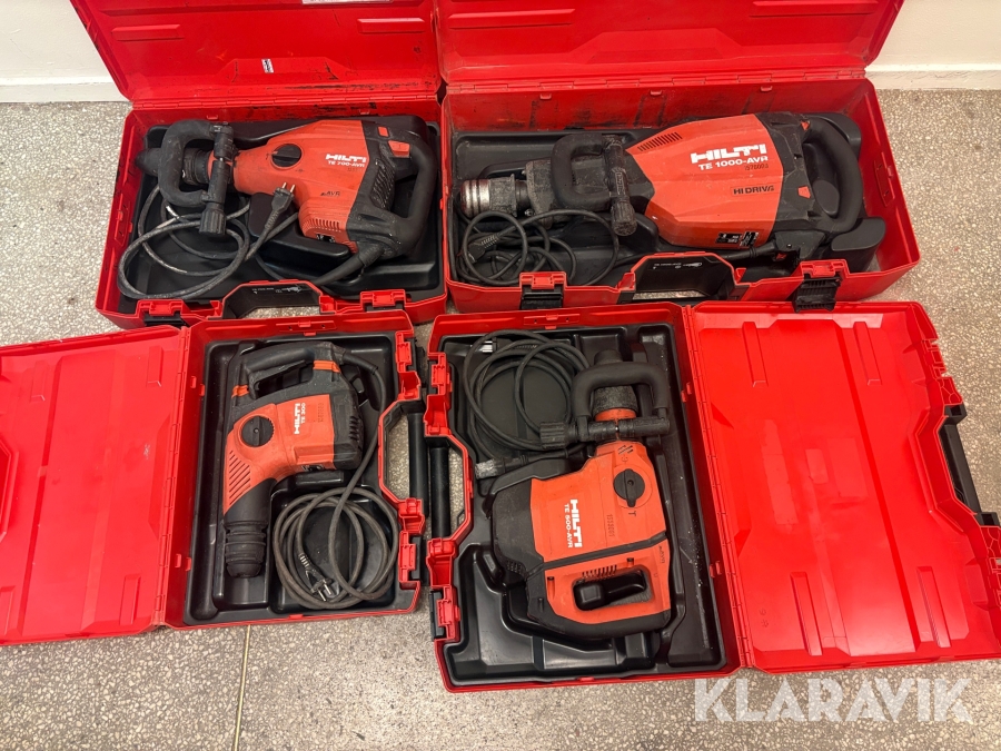 Paket med olika borr/kombihammare Hilti  4 st
