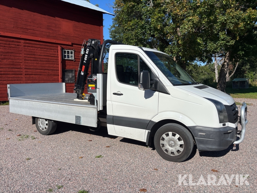 Pickup Volkswagen Crafter med kran Hiab