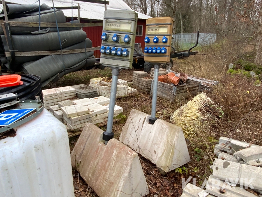 Elcentral Garo för utomhusbruk med fundament 2st