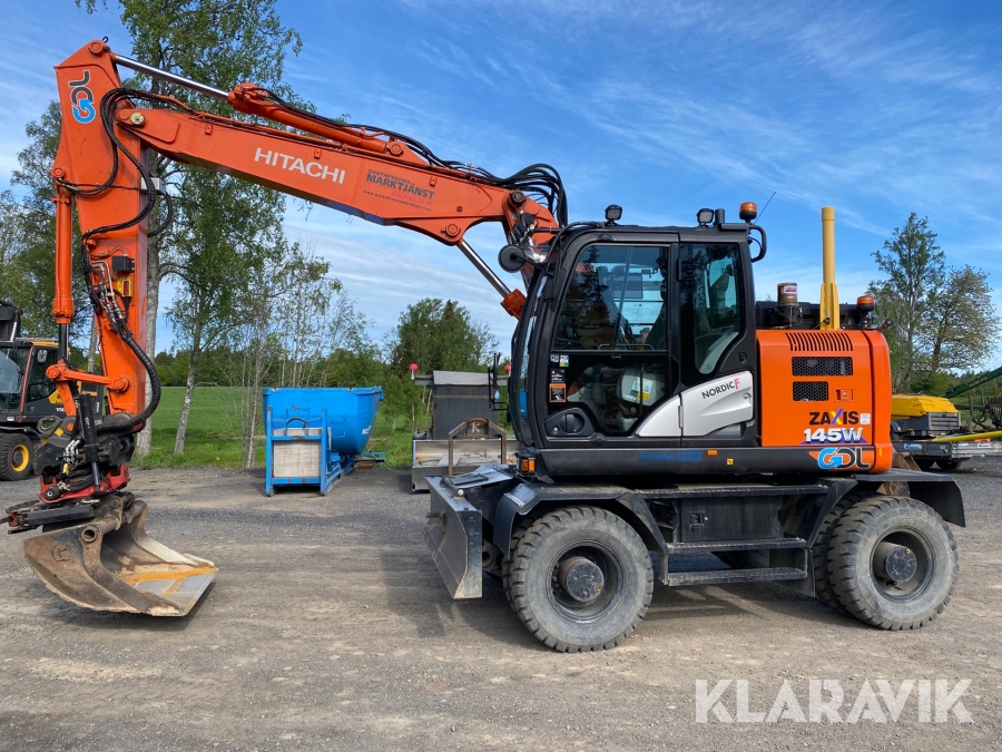 Grävmaskin Hitachi Zaxis 145W med redskap