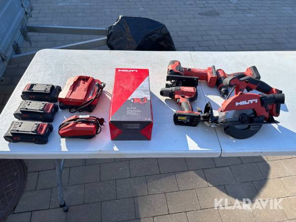Handmaskiner Hilti Nuron 4 maskiner med lampa, 1 st batteri och laddare