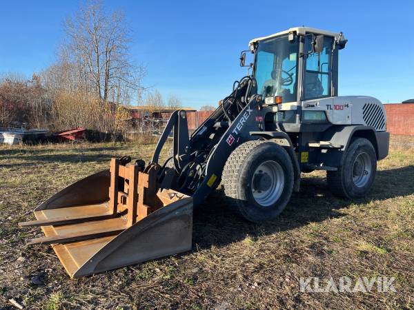 Hjullastare Terex TL100 med redskap