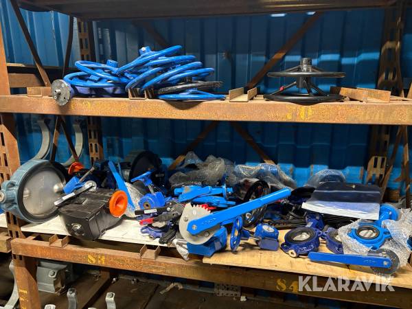 Diverse ventiler i olika storlekar