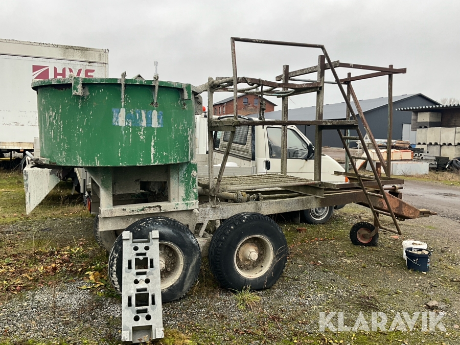 Betongblandare Kellfri på vagn för traktordrift