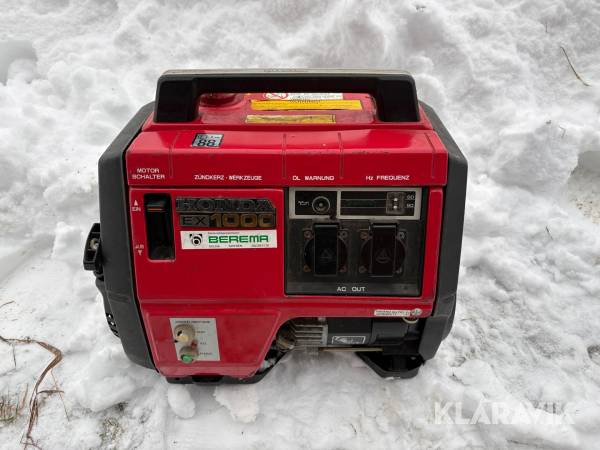 Elverk Honda EX1000 bensindrivet