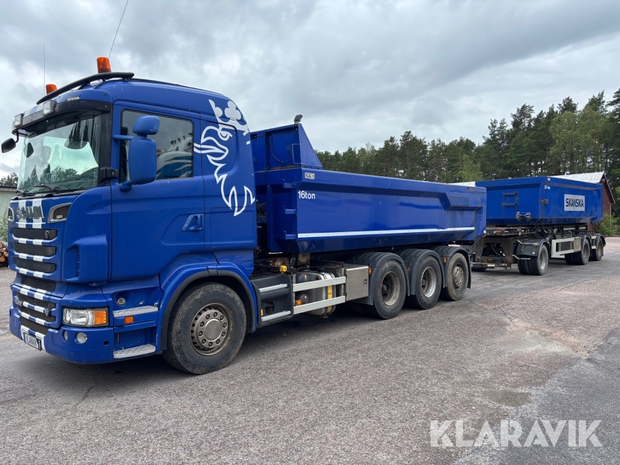 Kassettekipage Scania R560 8x4 med tillhörande släp