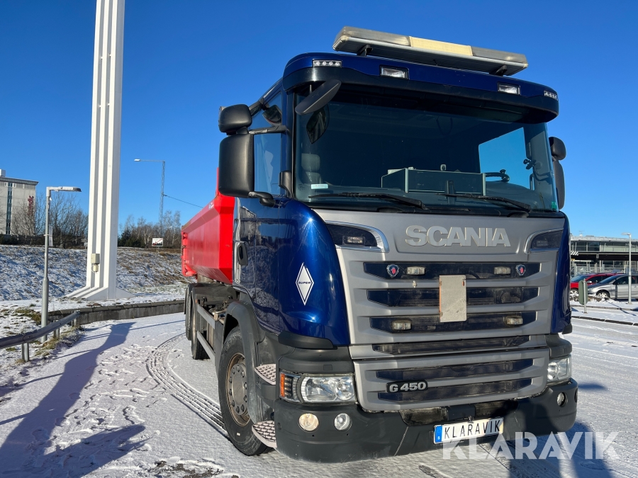 Lastväxlare Scania G450 med flak