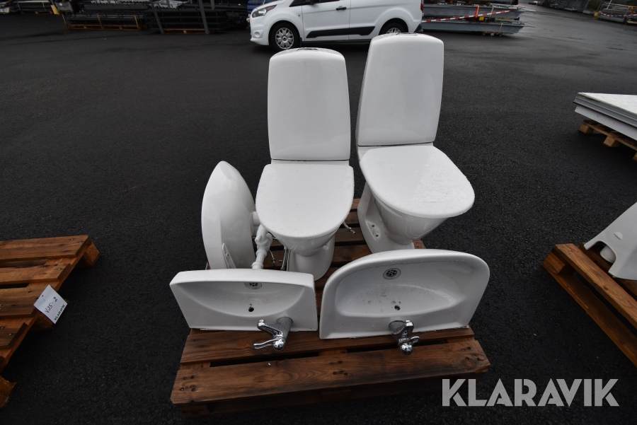 Sanitetsporslin IFÖ VC & tvättställ 5 styck