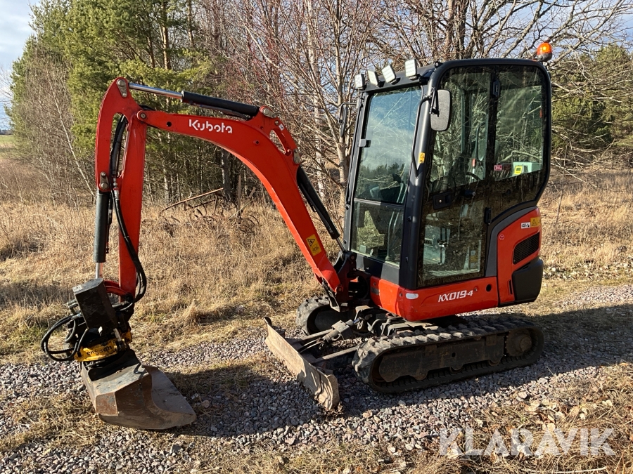 Grävmaskin Kubota KX019-4 med tiltrotator